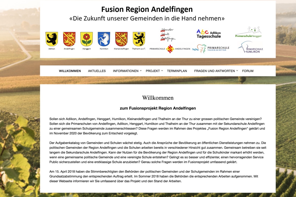 Die Fusions-Website ist online.