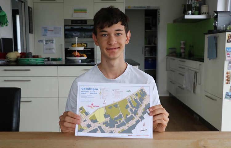 Lucas Brogles OL-Karte von Gächlingen wurde als sorgfältigstes Projekt ausgezeichnet.