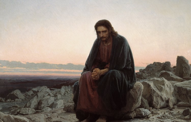 Iwan N. Kramskoi: Christus in der Wüste, 1872.