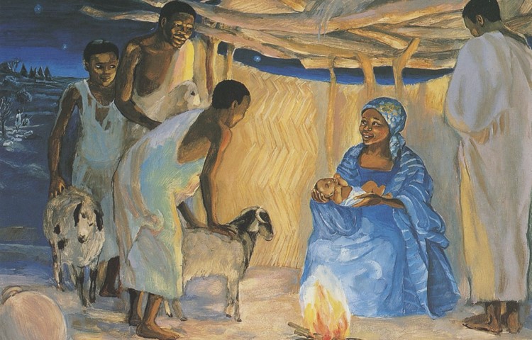 Weihnachten – immer wieder neu und in verschiedenen Kulturen. Hier: die Geburt Jesu in Nord-Kamerun (aus: Jésus Mafa).
