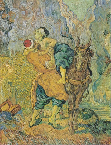 Das Gleichnis des barmherzigen Samariters von Vincent van Gogh (1890) gilt als Appell zur tätigen Nächstenliebe. Es hänge auch heute noch in vielen Spitälern, sagt Kurt Müller.
