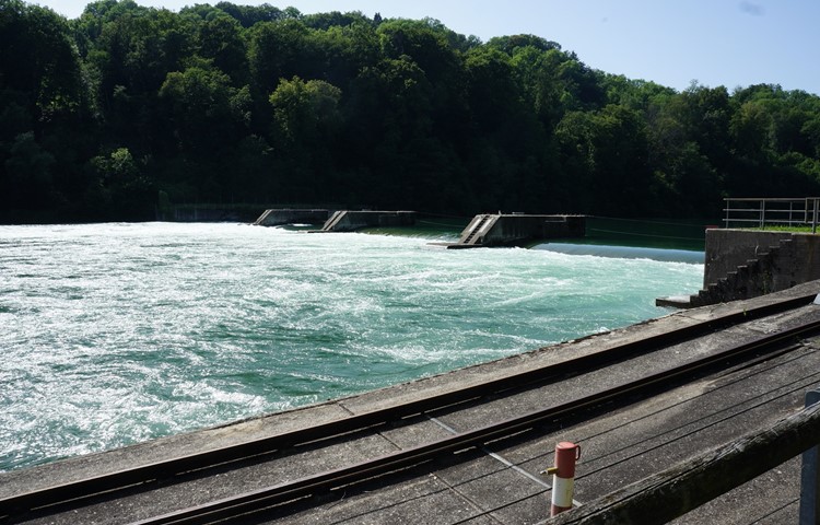 Im Juni 2019 führte der Rhein so viel Wasser, dass das zweite Hilfswehr fast ganz heruntergefahren wurde. Die Behördenlösung zur Sanierung der Restwasserstrecke sah genau das Szenario vor, wurde von der deutschen Seite aber abgelehnt. In der Schlaufe hätten immer 20 bis 60 Liter fliessen müssen.