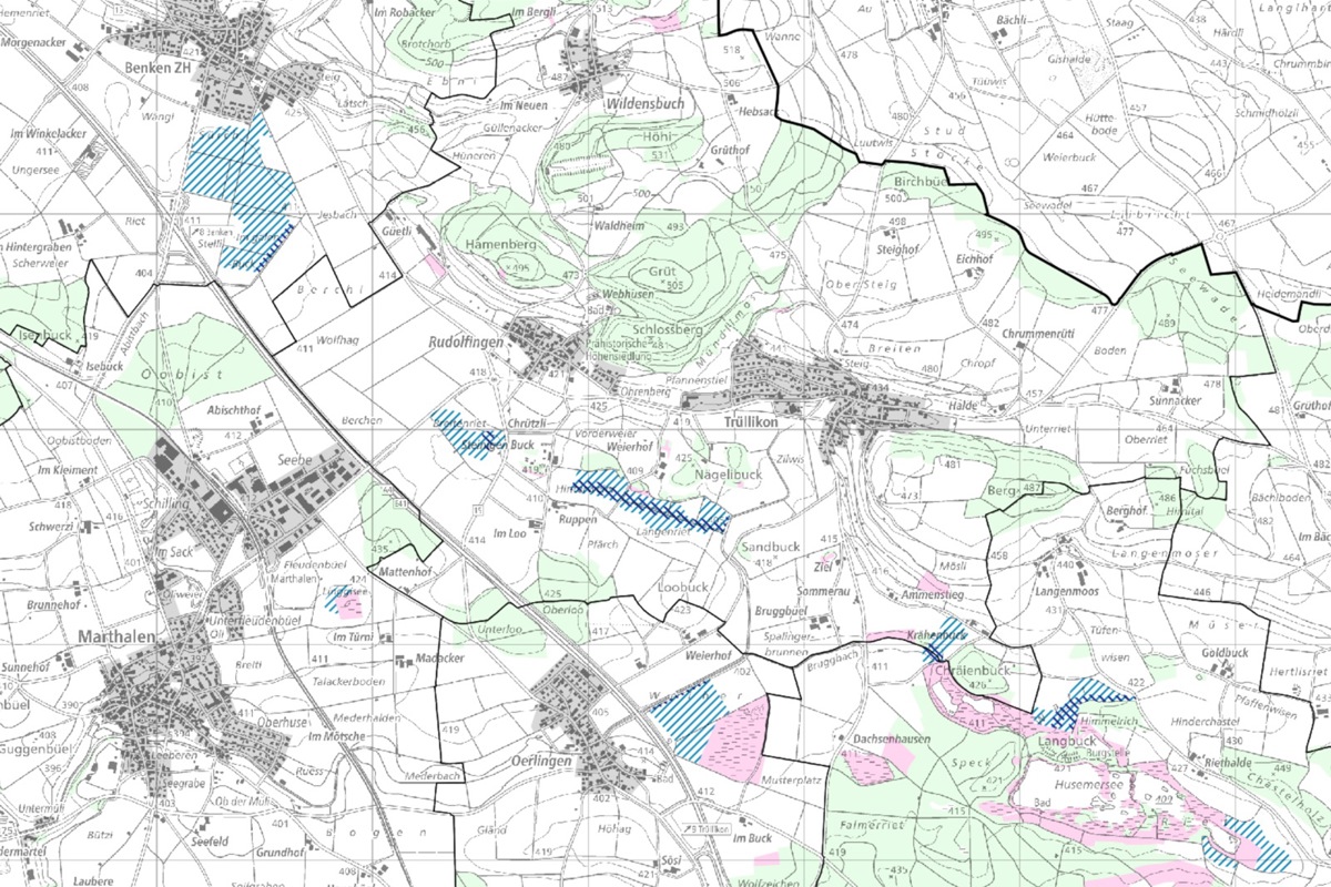 Bezeichnet sind Flächen Bezeichnet sind Flächen