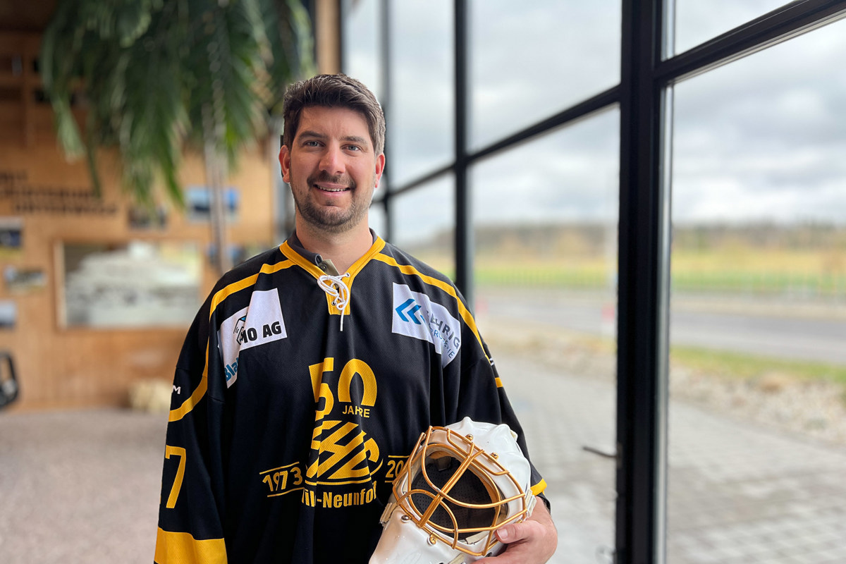 «Den Puck mit der Fanghand blockieren ist das Schönste», sagt Tobias Arn, Torhüter des EHC Wilen-Neunforn.