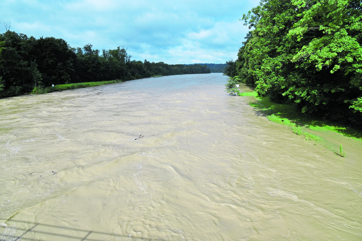 Im Juni und Juli 1926 hatte das Weinland mehr Wasser als gewünscht.