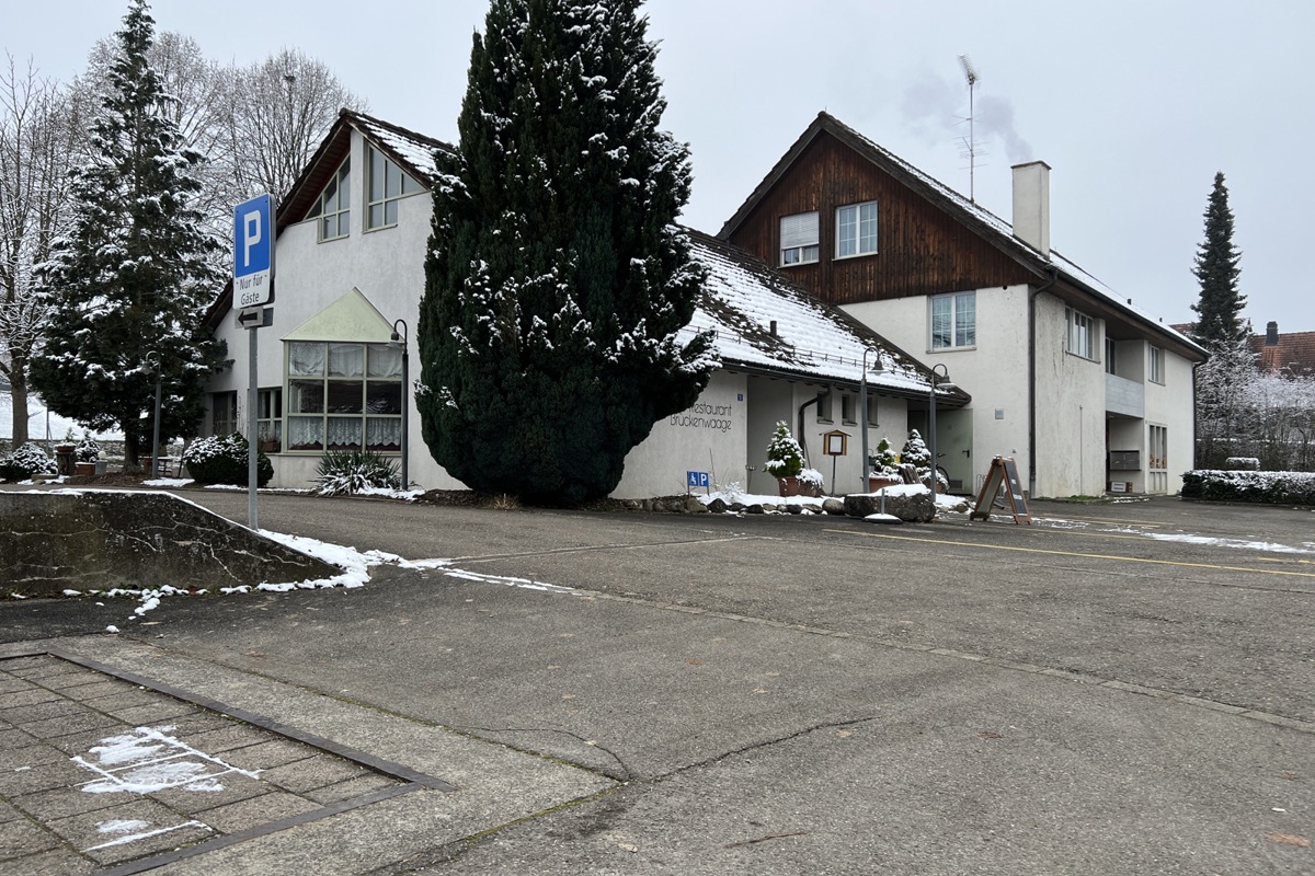 Die Waage im Boden ist noch erkennbar