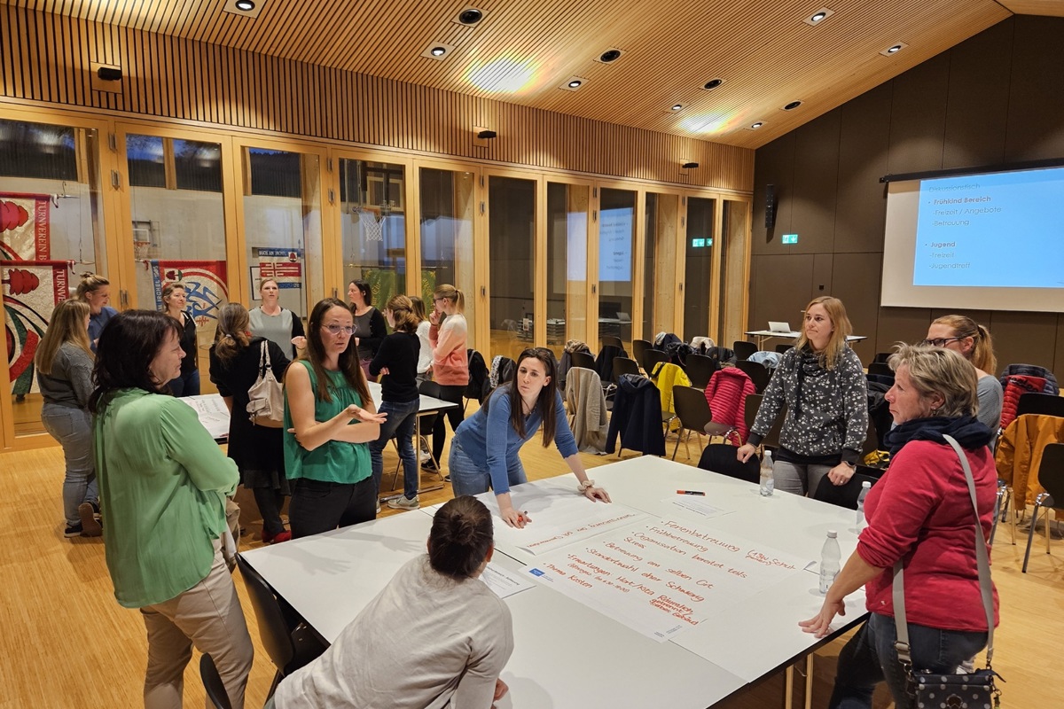 Am Workshop wurden Betreuungs- und Freizeitangebote im frühkindlichen Bereich sowie für Jugendliche diskutiert.