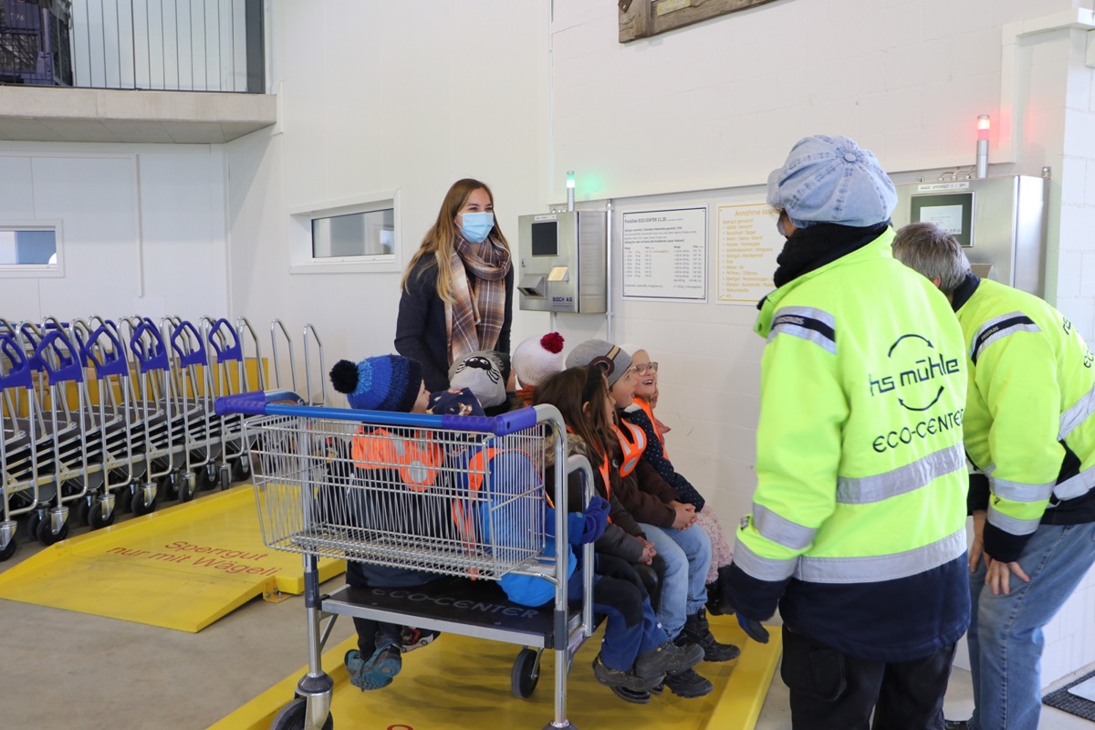 Die Kinder besuchten alle Stationen im Eco-Center