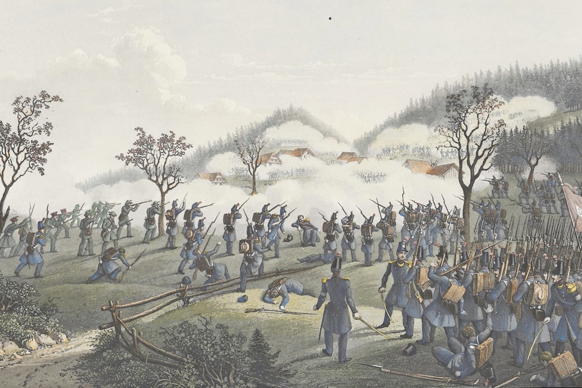 Das Gefecht bei Meierskappel am 23. November 1847 mit dem Henggarter Heinrich Frauenfelder (gestützt auf seinen Degen