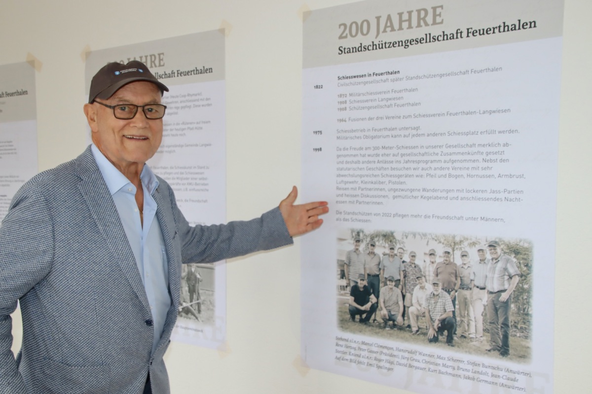 Seit 23 Jahren präsidiert Peter Gasser die mittlerweile 200-jährige Standschützengesellschaft Feuerthalen.