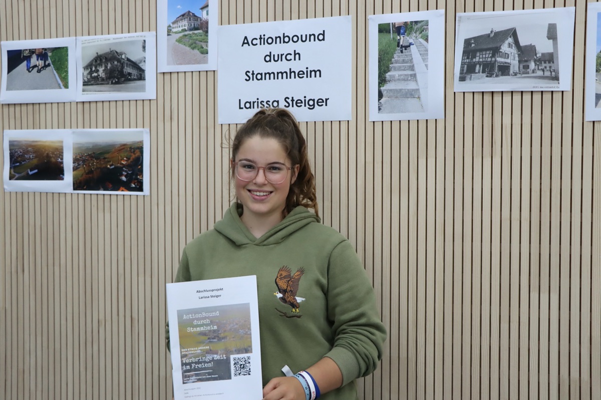Larissa Steigers Abschlussprojekt an der Sek ist zugleich eine öffentliche Einladung und Führung in die Winkel von Oberstammheim.