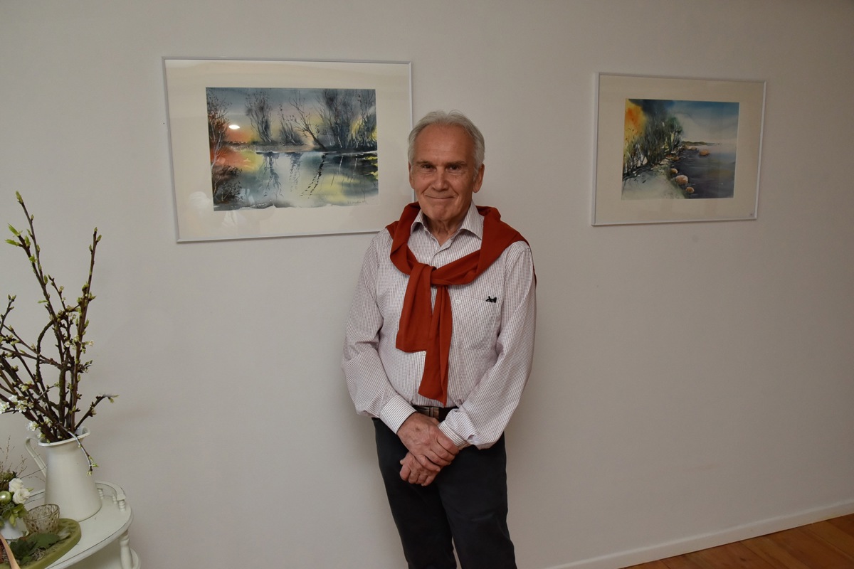 Hansueli Schwalm präsentiert derzeit in Flaach Landschaften in Aquarelltechnik.