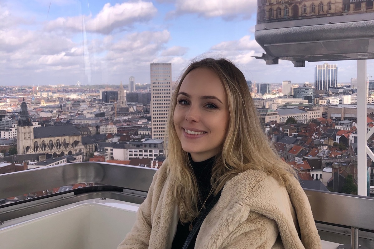 Da waren sie noch unterwegs: Fabienne Farner im Riesenrad in Brüssel…