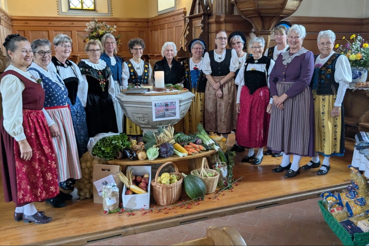 Im Jahreslauf des Trachtenchörlis war der Erntedankgottesdienst in der Kirche Ossingen immer ein Höhepunkt.