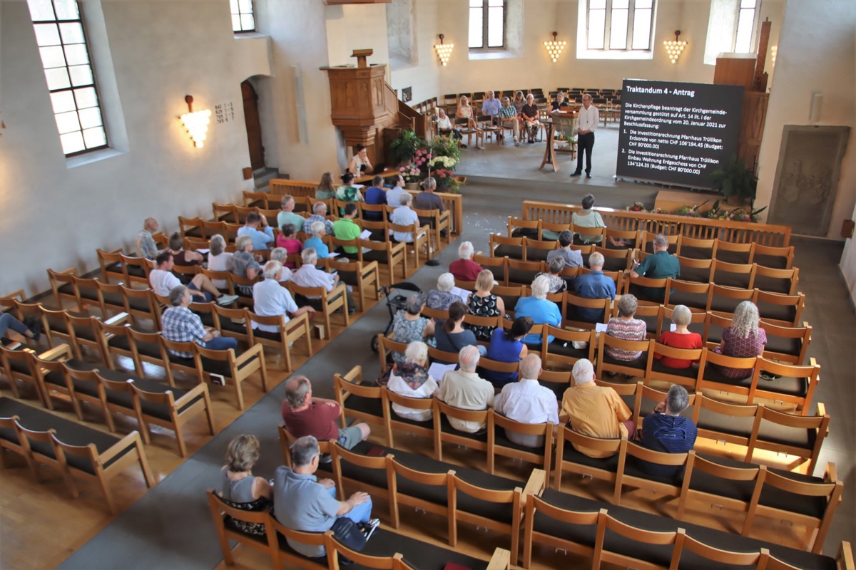 55 Stimmberechtigte nahmen an der Gemeindeversammlung der Kirche Weinland Mitte in Marthalen teil. 