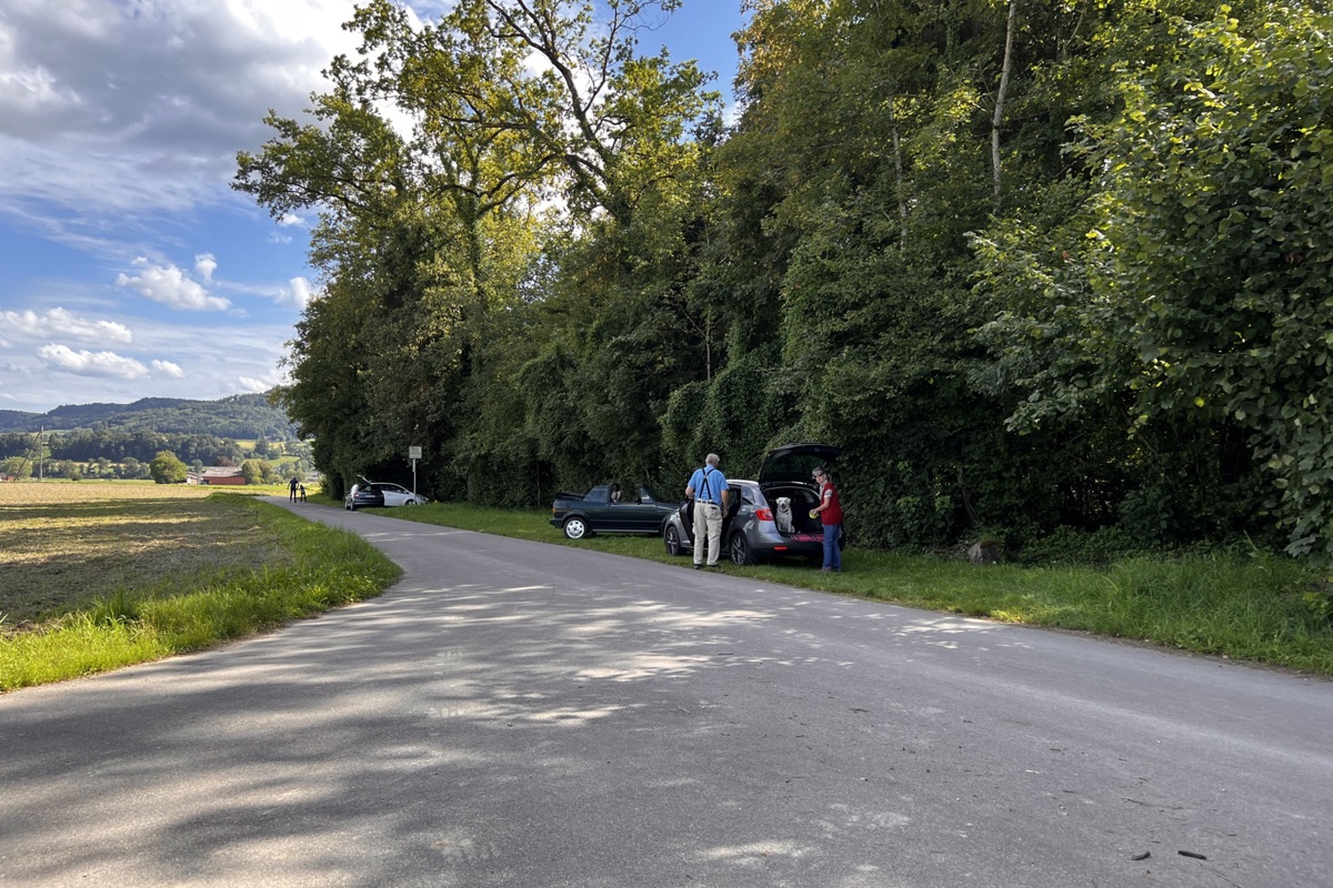 Momentaufnahme am frühen Dienstagabend beim von der Aufhebung betroffenen Parkplatz Werdhölzli.