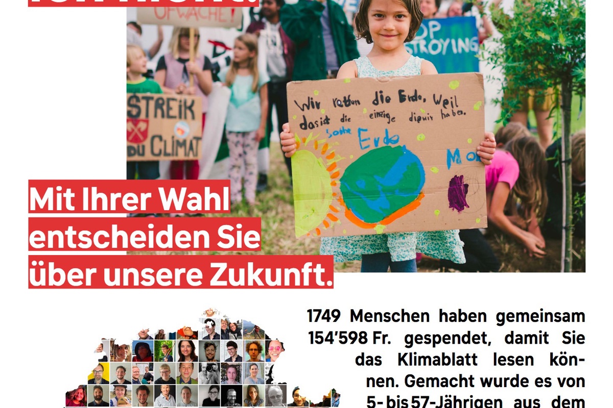 Die Titelseite des Klimablatts