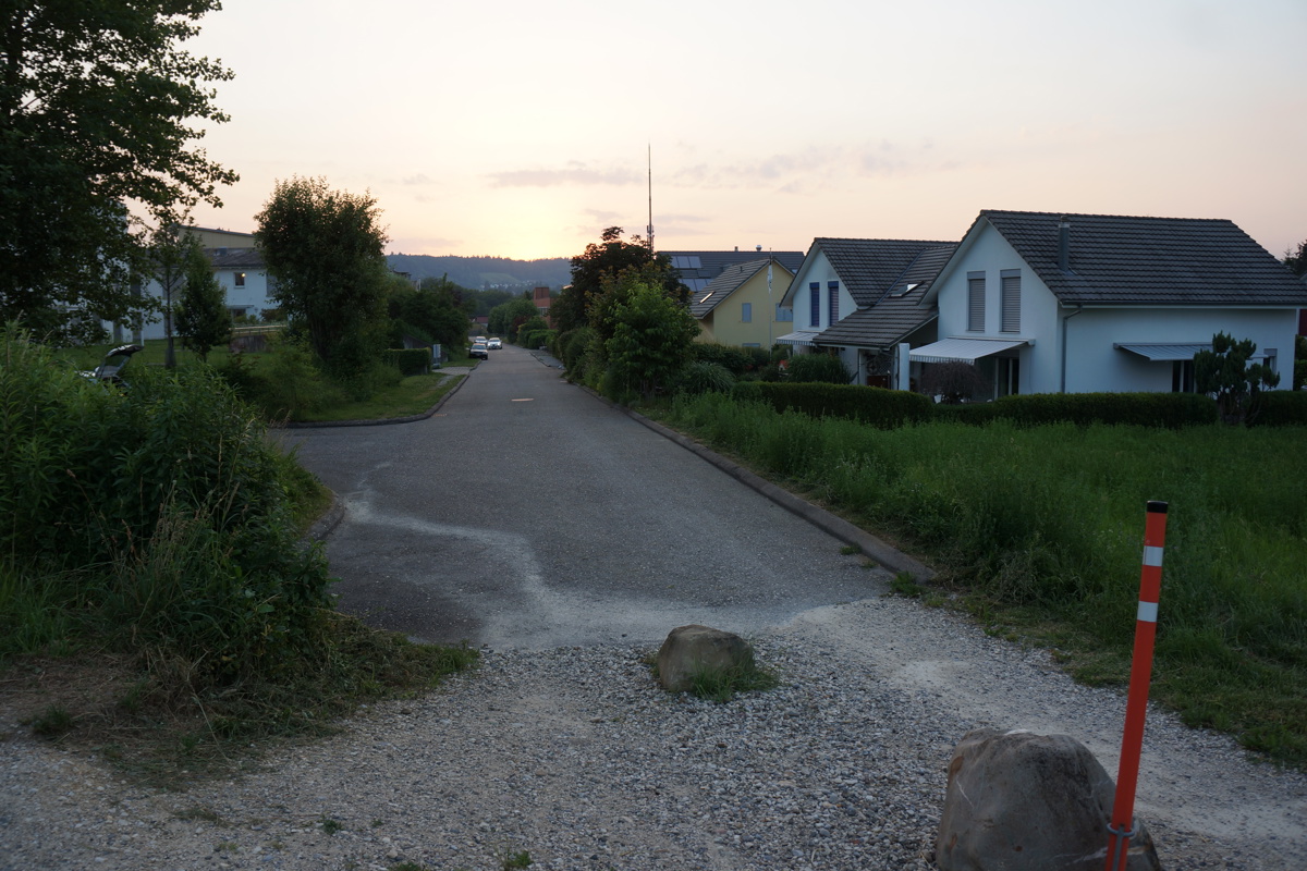 Die Toggenburgstrasse (Blick Richtung Westen) und die Häuser daran wurden nach 1999 erstellt.