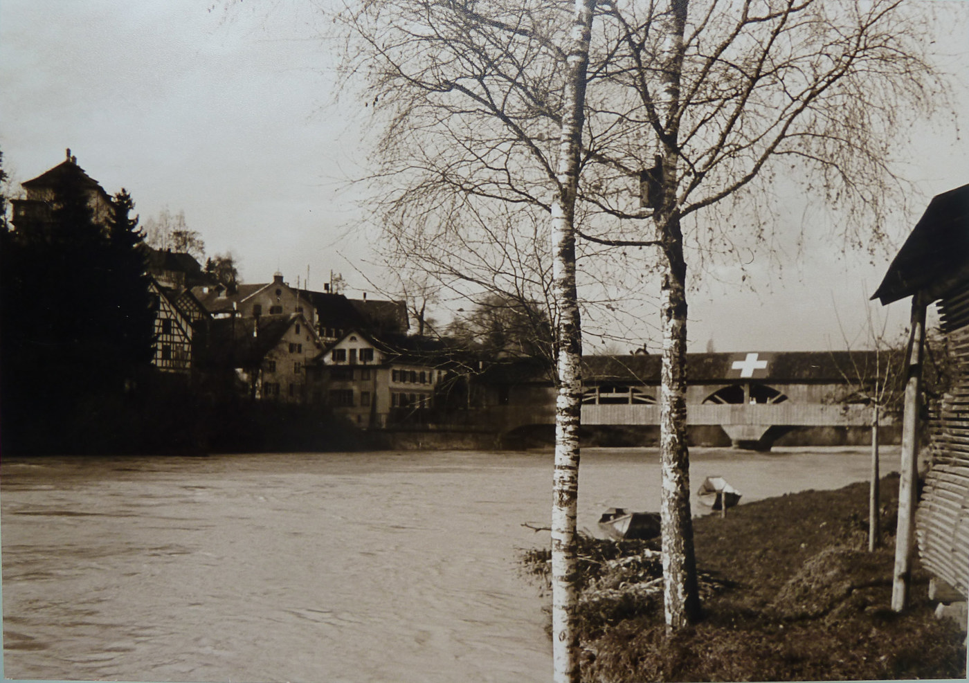 1403 9 1944 2 Brücke Mit Schweizer Kreuz 1944 Heimatkundliches Archiv 1403 9 1944 2 Brücke Mit Schweizer Kreuz 1944 Heimatkundliches Archiv