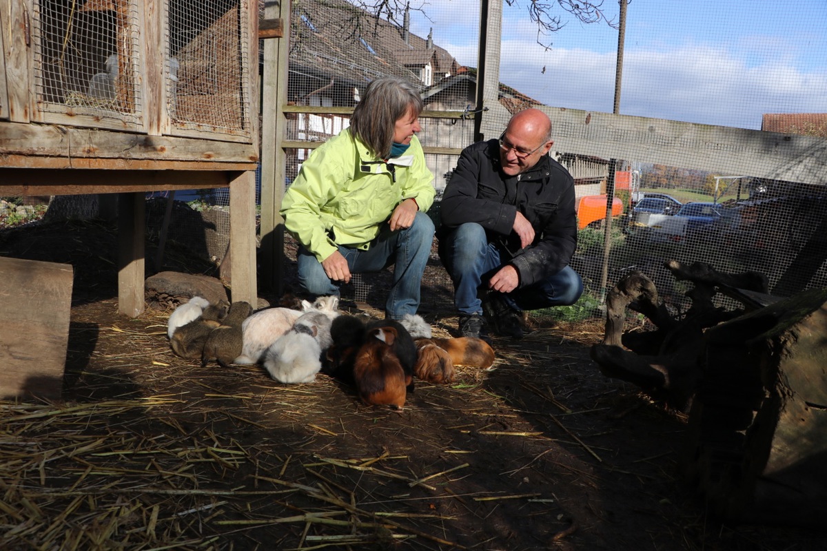 Susan Lütolf und Ruedi Ambord im Nagergehege