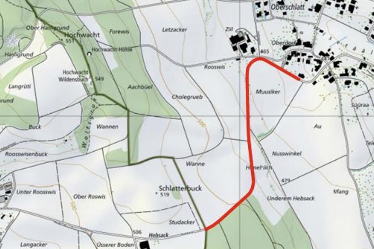 Der gesperrte Abschnitt der Hauptstrasse.