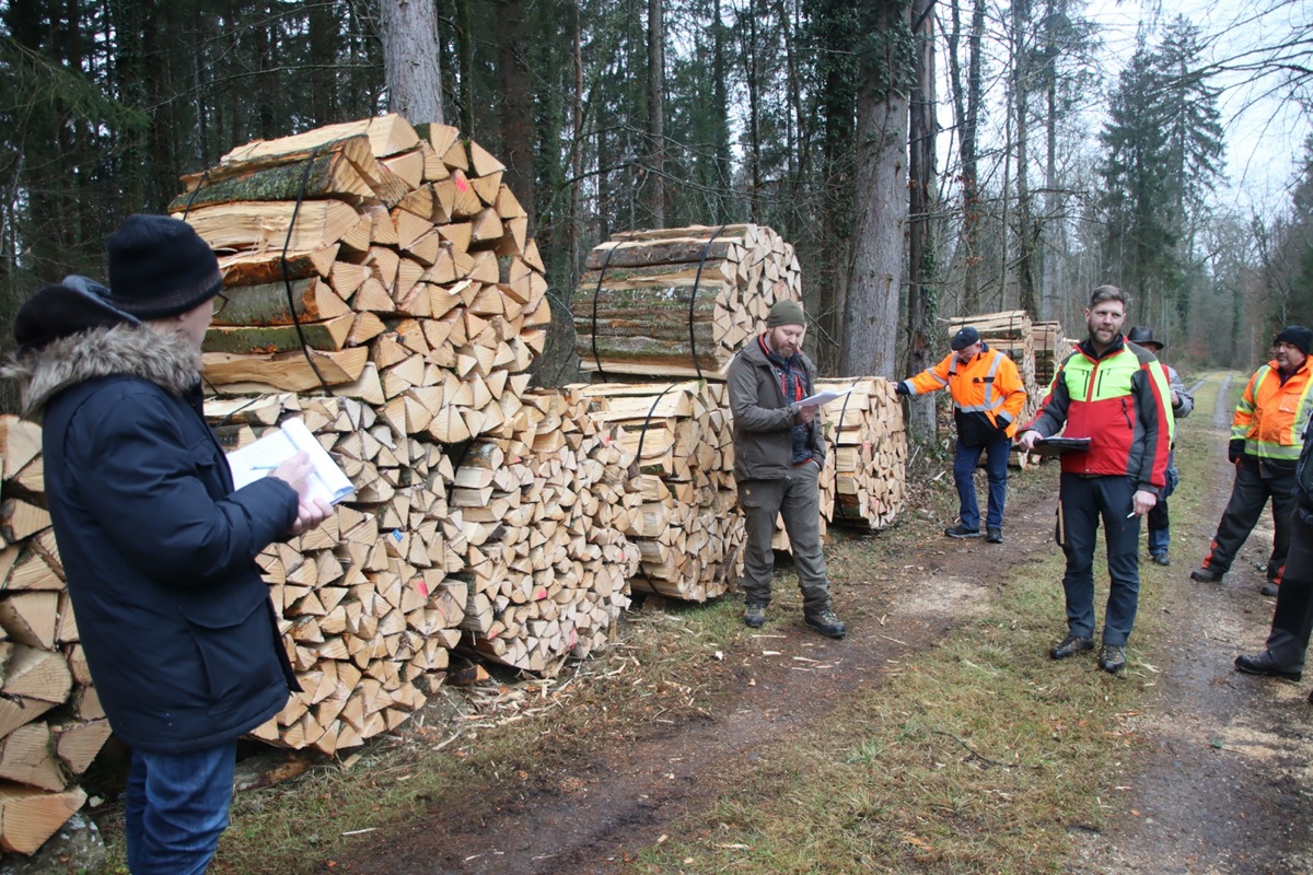 Olivier Bieri (Mitte) und Sven Fehse (links) führten durch die Ossinger Holzgant. Olivier Bieri (Mitte) und Sven Fehse (links) führten durch die Ossinger Holzgant.