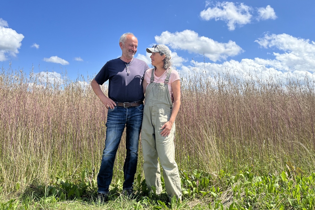  Petra und Koni Langhart bauen auf ihrem Biohof Trottengarten in Oberstammheim seit 2019 Senf an.