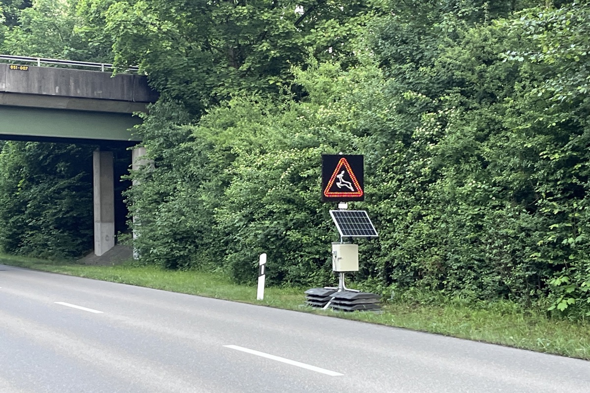 Diese LED-Matrix-Tafel steht nun in Rheinau.