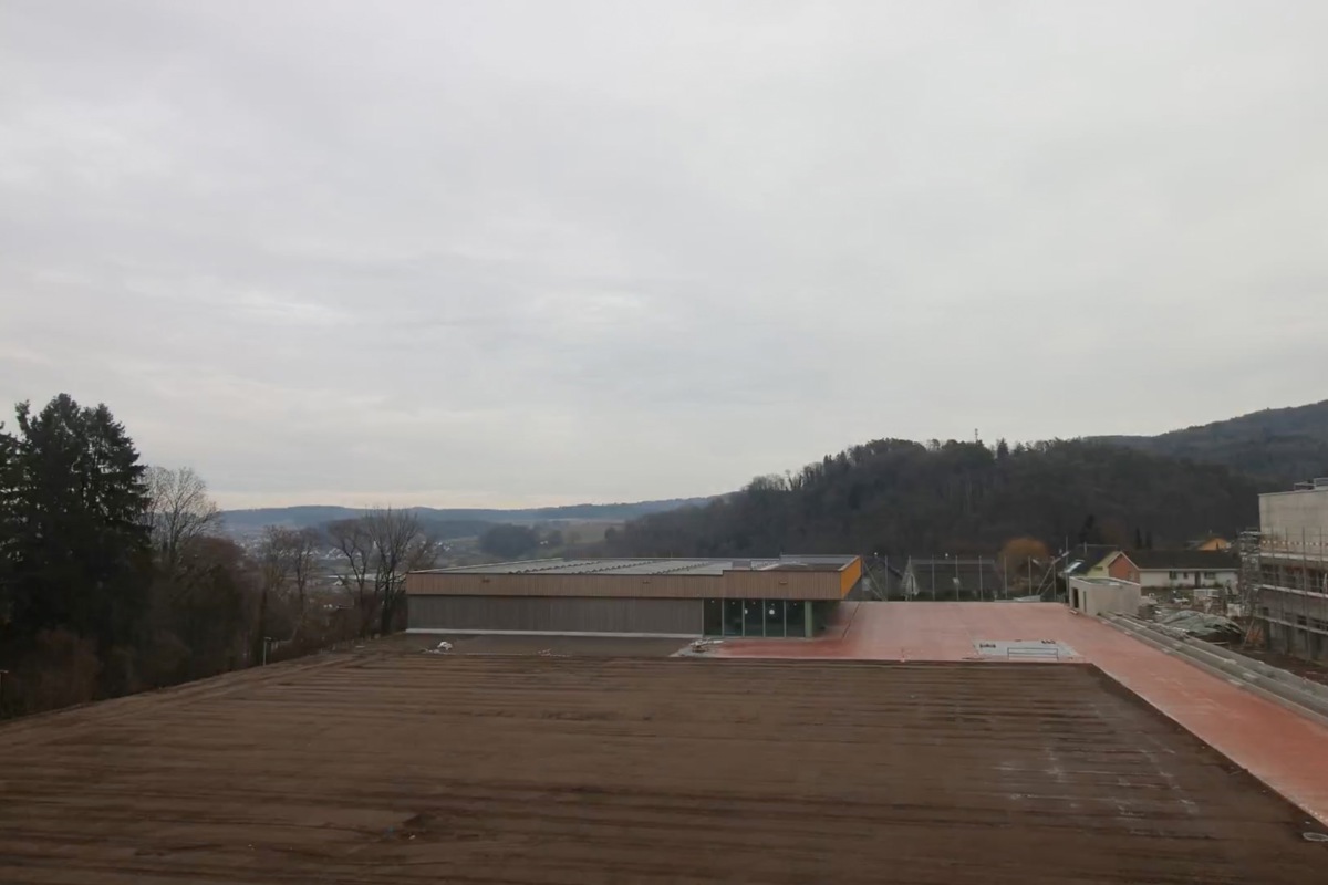 Die neue Mehrfachsporthalle Chapf in Rüdlingen soll im Februar in Betrieb genommen werden. 