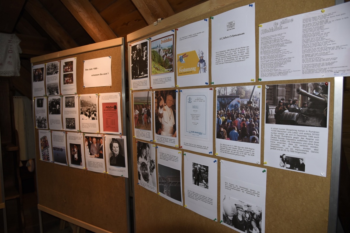 Die wichtigsten Ereignisse von 1989 – dem Gründungsjahr des Ortsmuseums – auf einen Blick.