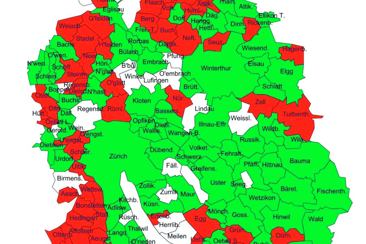 Sollen die Bezirke und Planungsregionen des Kantons Zürich reformiert werden? 78 Gemeinden sagten dazu Ja