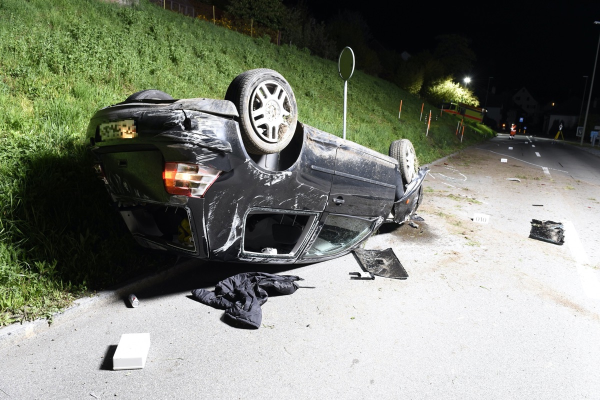 Das verunfallte Auto