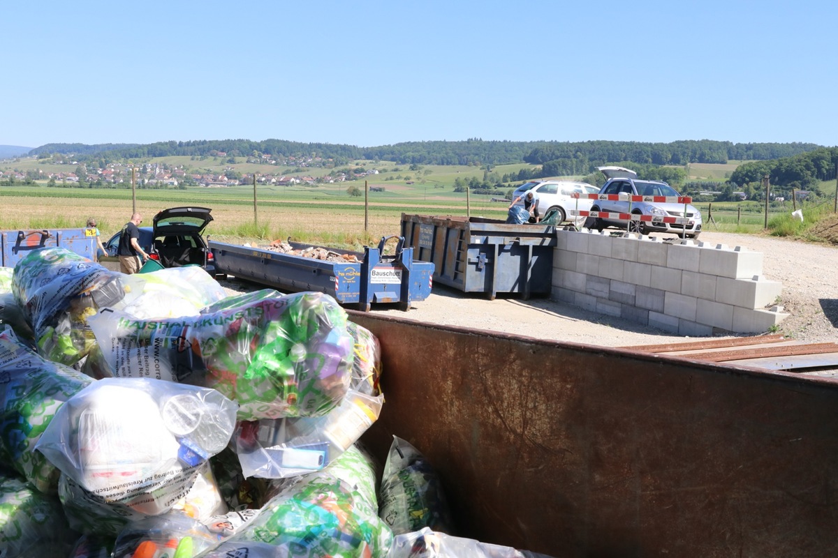 Allein in der A4-Sammelstelle von drei Gemeinden kamen elf Tonnen Haushaltplastik zusammen.