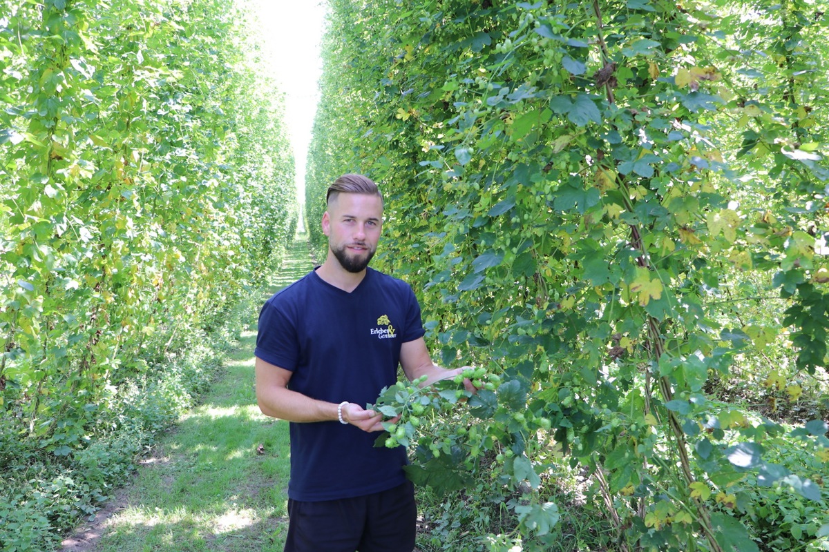 Christoph Reutimann auf dem Hopfenlehrpfad