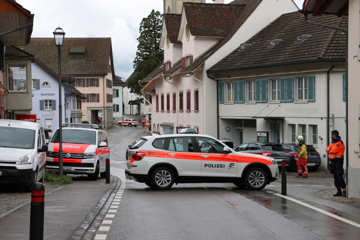 Plötzlich war rund um den Marktplatz alles abgeriegelt.